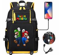Super Mario USB Laptop Bags Casual Travel Bags Students' Bookbags School Bag#15