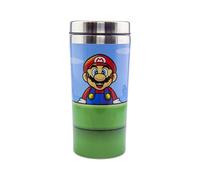 Super Mario Warp Pipe Travel Mug - Officially Licensed Nintendo Stainless Steel Flask, Keeps Drinks Hot & Cold, Great for Commuting, Retro Gamer Gift, 450ml (15 fl oz) - Paladone