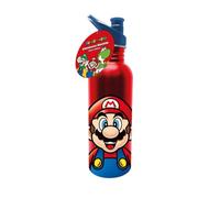 Super Mario Water Bottle (Mario Design) 700ml Metal Water Bottle, Official Merchandise