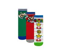 Super Mario Women's 3 Pack Socks | Size: 6-8 Super Mario Multicolor 6-8