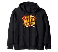 Super Math Teacher - Educational Superhero Zip Hoodie