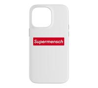 Super Mensch Hebrew Yiddish Jewish Humor Father's Day Dad Case for iPhone 14 Pro Max