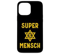 Super Mensch Yiddish Jewish Hanukkah Father's Day Husband Case for iPhone 13 Pro Max