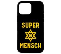 Super Mensch Yiddish Jewish Hanukkah Father's Day Husband Case for iPhone 16 Pro Max