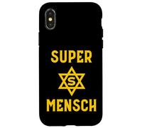 Super Mensch Yiddish Jewish Hanukkah Father's Day Husband Case for iPhone X/XS