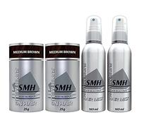 Super Million Hair Double Value Set - 2 x 25g Sets (2 x 25g Hair Building Fibres & 2 x 165ml Hard Mist) - No.23 Medium Brown