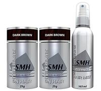 Super Million Hair - Extra Value 25g Set - (2 x 25g Hair Building Fibres & 1 x 165ml Hard Mist) - No.02 Dark Brown