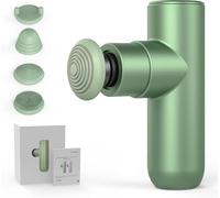 Super Mini Massage Gun Powerful Muscle Massager Travel Back Deep Tissue Percussion Compact Portable Handheld Massager for Office Gifts, for Her, Home Athletes Sports Pain Relief 4 Massage Heads