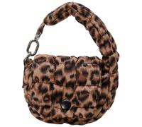 Super Mini Quilted Purse for Women Accessories Puffer Handbags Charm Lipstick Bag Cute Wristlet Nylon Padded Pouch, Leopard