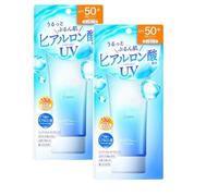 Super Moisture UV Gel Sunscree SPF50+, 2 Pack Japanese Hyaluronic Acid Sunscreen Cream, Waterproof Sweatproof Non-Greasy Moisture Sun Creams Gel for Swimming Outdoor