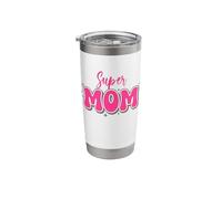 Super Mom in Fun Bubble Letters Stainless Steel Insulated Tumbler