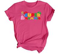 Super Mommio Womens Mothers Day T-Shirt Top Funny Mama Mom Idea #MD Ladies S Fuchsia