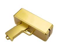 Super Money Gun Toys, Paper Playing Spary Play Money Toys, Money Make it Rain Fake Gun Toy , Handheld Cash Fake Bill Dispenser Money Gun Shooter with 100 Pcs Play Money(Metallic Gold)