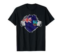 Super Montserratian Heritage Proud Montserrat Roots Flag T-Shirt