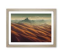 Super Mountain Landscape H1022 Framed Print for Living Room Bedroom Home Office Décor, Wall Art Picture Ready to Hang, Oak A3 Frame (46 x 34 cm)