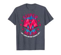Super Mum - My Cape Never Comes Off - Awesome Mothers Day T-Shirt, Men, Heather Blue, 5X-Large