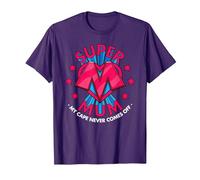 Super Mum - My Cape Never Comes Off - Awesome Mothers Day T-Shirt, Men, Purple, X-Large