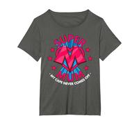 Super Mum - My Cape Never Comes Off - Awesome Mothers Day T-Shirt, Women's Plus, Asphalt Grey, 4X