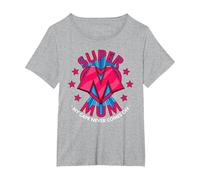 Super Mum - My Cape Never Comes Off - Awesome Mothers Day T-Shirt, Women's Plus, Heather Grey, 6X