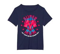 Super Mum - My Cape Never Comes Off - Awesome Mothers Day T-Shirt, Women's Plus, Navy Blue, 2X