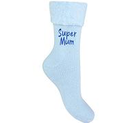 Super Mum Soft & Fluffy Thermal Cosy Bed Socks (Blue)