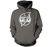 Super Mum - Unisex Hoodie - Mum Mummy Mama XL Grey