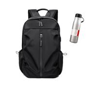 super NADIAK 30L Business Laptop Backpack for 15.6 Inch Laptop, Water Resistant Rucksack with USB Charging Port, Includes Free Insulated Water Bottle for Work, Commute, Travel & University (Black)