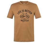 super.natural - Better Bike Tee - Merino shirt size 54 - XL, brown/sand