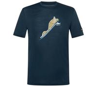 super.natural - Duck Dive Tee - Merino shirt size L, blue