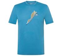 super.natural - Duck Dive Tee - Merino shirt size M, blue