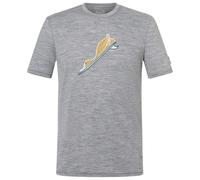 super.natural - Duck Dive Tee - Merino shirt size XXL, grey