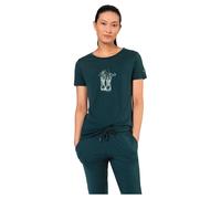 super.natural - Women's Flower Boots Tee - Merino shirt size XS, blue