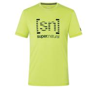 super.natural - Grid Logo Tee - Merino shirt size 48/50 - M, yellow