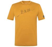 super.natural - Hiking Tee - Merino shirt size 48/50 - M, orange/yellow