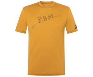 super.natural - Hiking Tee - Merino shirt size 48/50 - M, orange/yellow