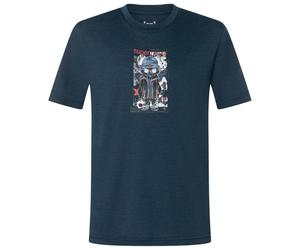 super.natural - Kid's Crazy Mouse Tee - Merino shirt size 116, blue/ various