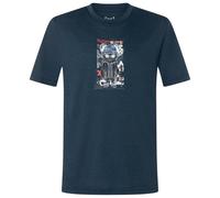 super.natural - Kid's Crazy Mouse Tee - Merino shirt size 152, blue/ various