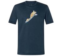 super.natural - Kid's Duck Dive Tee - Merino shirt size 110, blue/ various