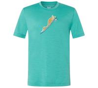 super.natural - Kid's Duck Dive Tee - Merino shirt size 164, green/ various