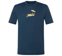 super.natural - Kid's Hot Dog Tee - Merino shirt size 116, blue/ various