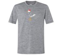 super.natural - Kid's Johnny Tee - Merino shirt size 116, grey/ various