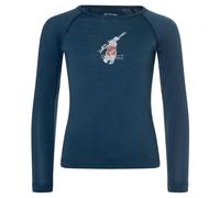 super.natural - Kid's Ski Bunny175 L/S - Merino base layer size 110, blue
