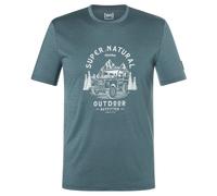 super.natural - Landi Bio Jersey Tee - Merino shirt size M, grey/turquoise