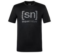 super.natural - Logo Lines Tee - Merino shirt size S, black