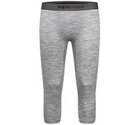 super.natural Men's Functional Underwear, 3/4 length, with merino wool, M BASE 3/4 TIGHT