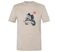 super.natural - Naked Bear Tee - Merino shirt size 54 - XL, sand/grey