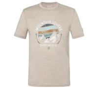 super.natural - Northern Lights Tee - Merino shirt size 56 - XXL, sand/grey