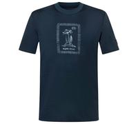 super.natural - Palm Island Bio Jersey Tee - Merino shirt size L, blue