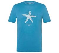 super.natural - Sea Star Tee - Merino shirt size S, blue