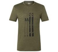 super.natural - Skiing Gear Tee - Merino shirt size XL, olive